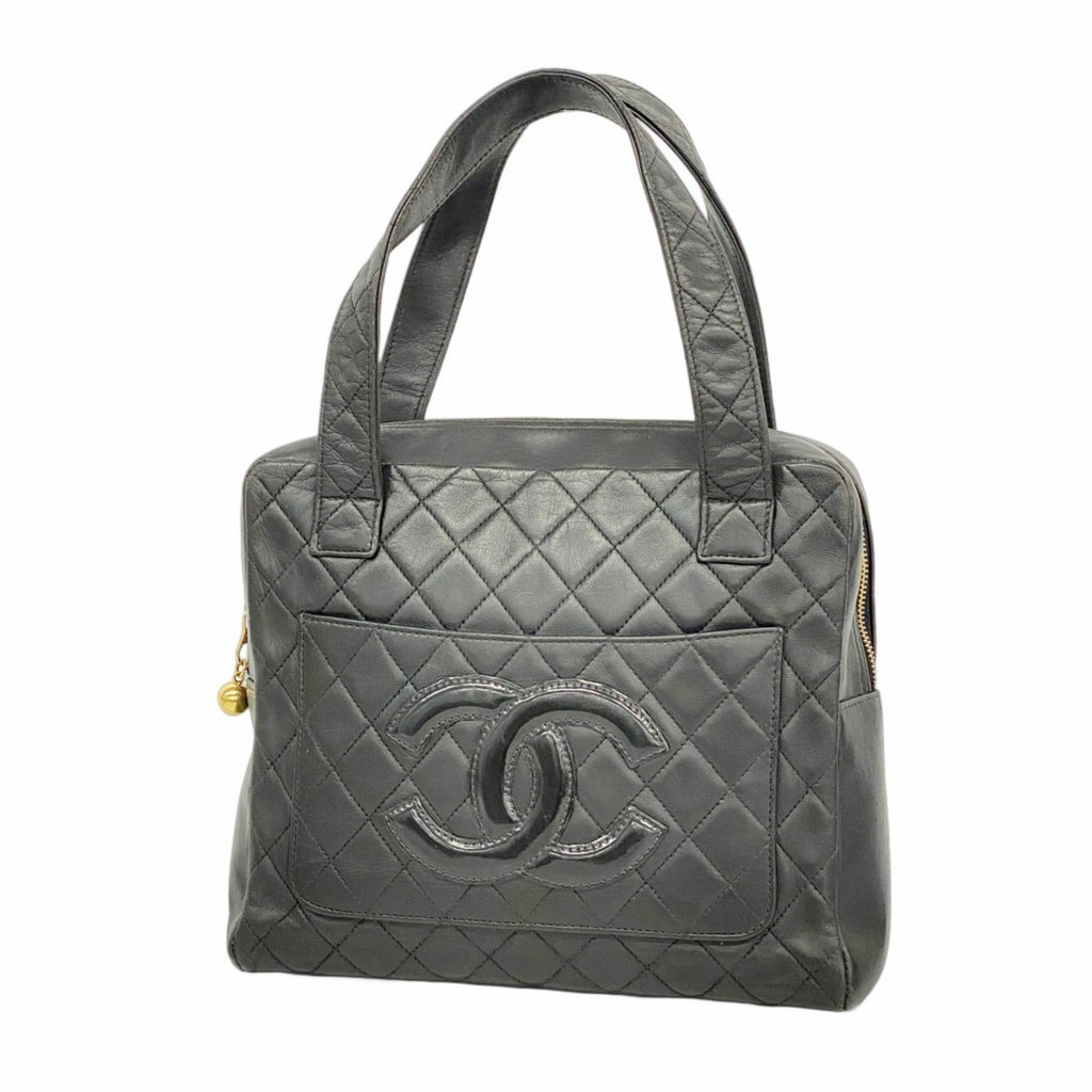 Chanel Black Leather Handbag (Pre-Owned)