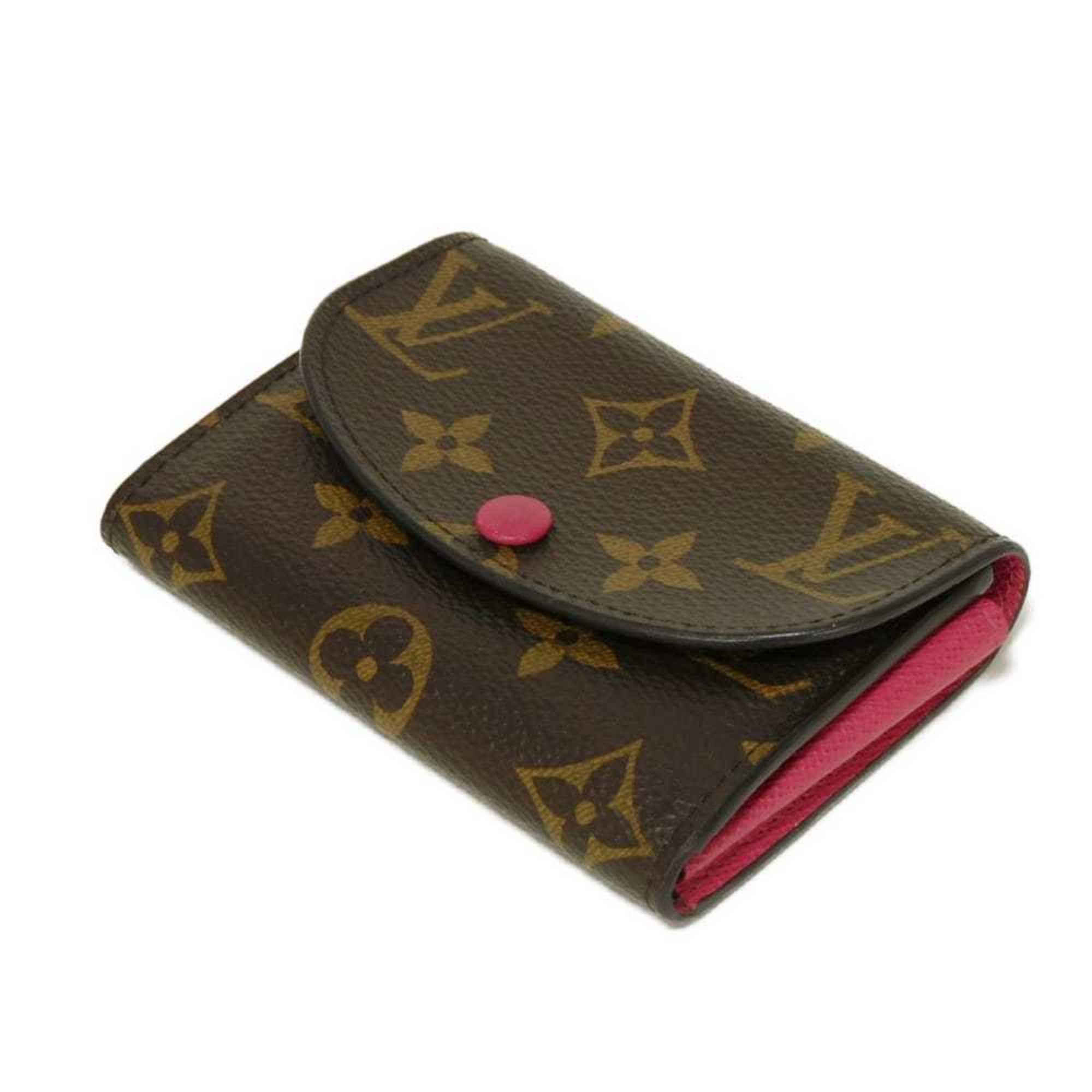Louis Vuitton Monogram Brown Fuchsia Monogram Monogram Wallet (Bi-Fold) (Pre-Owned)