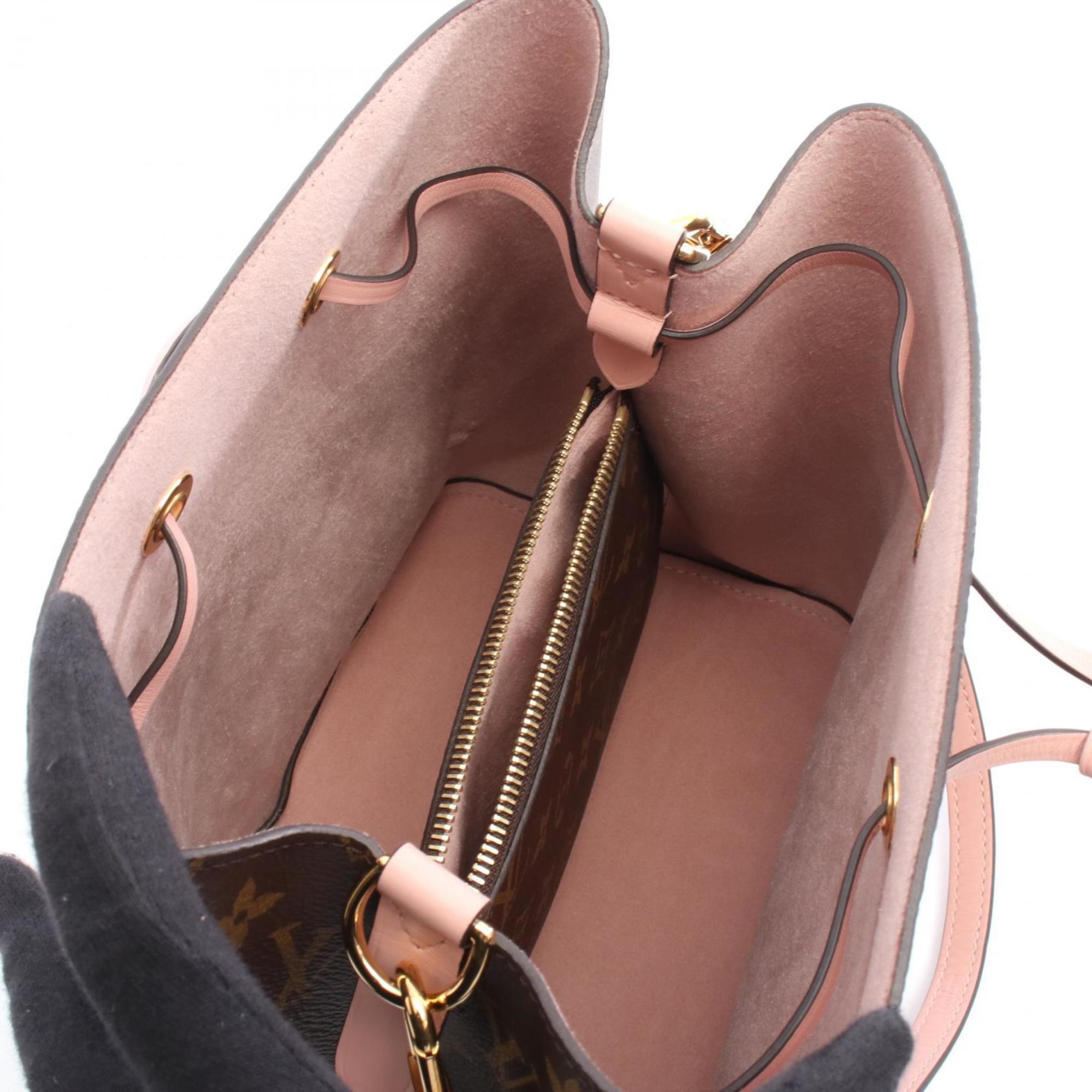 Louis Vuitton Brown Monogram Pink Rose Poudre Coated Canvas Leather Shoulder Bag (Pre-Owned)