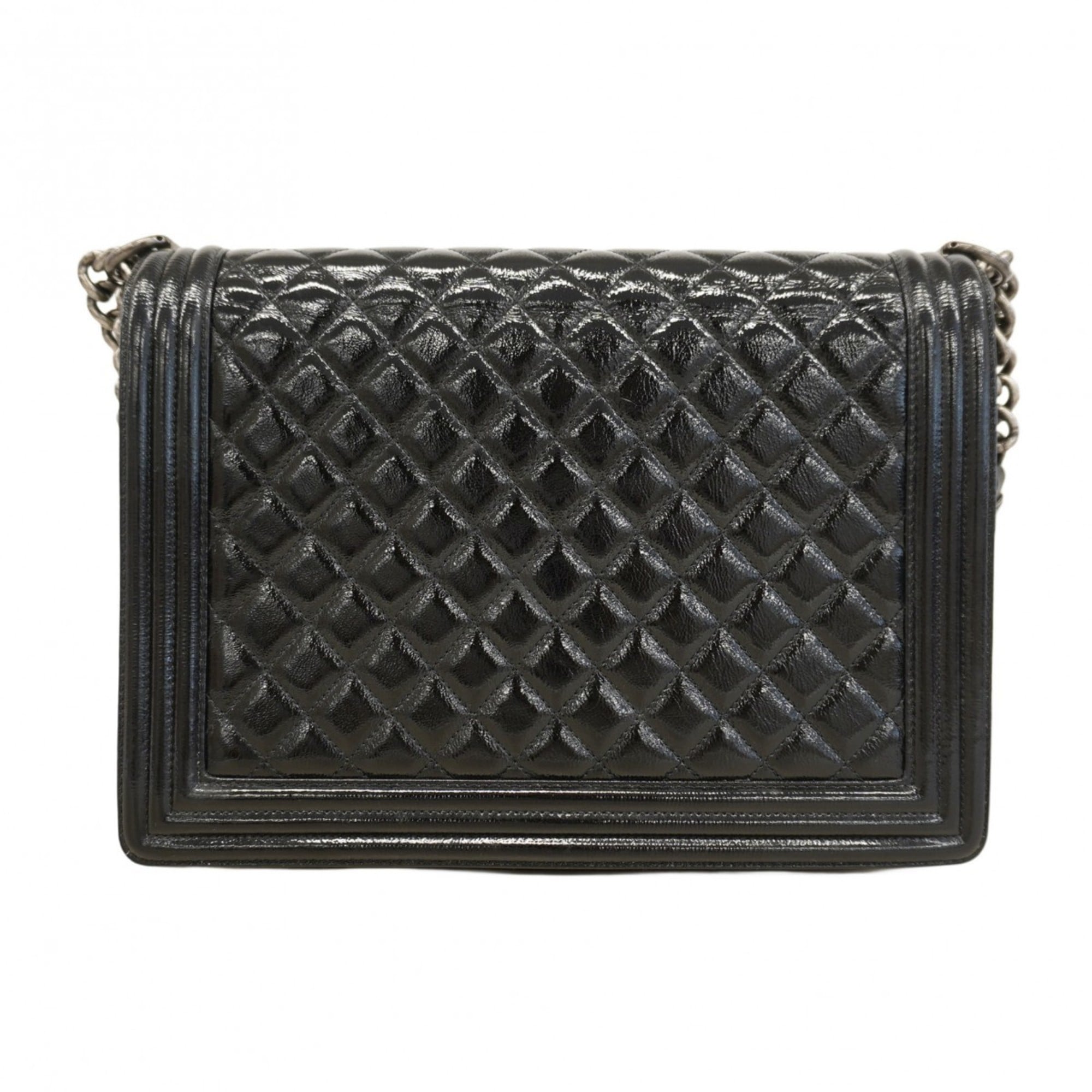 Chanel Black Patent Leather Shoulder Bag (Pre-Owned)