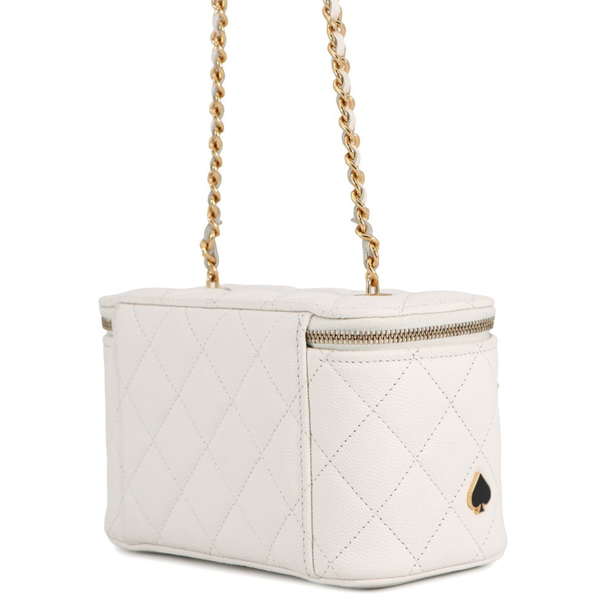 Chanel Matelasse White Grained Calfskin Shoulder Bag (Pre-Owned)