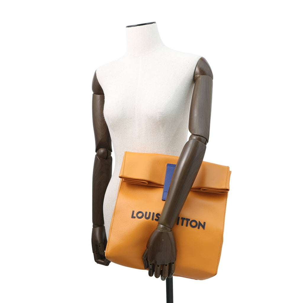 Louis Vuitton Blue Orange Saffron Leather Clutch Bag (Pre-Owned)