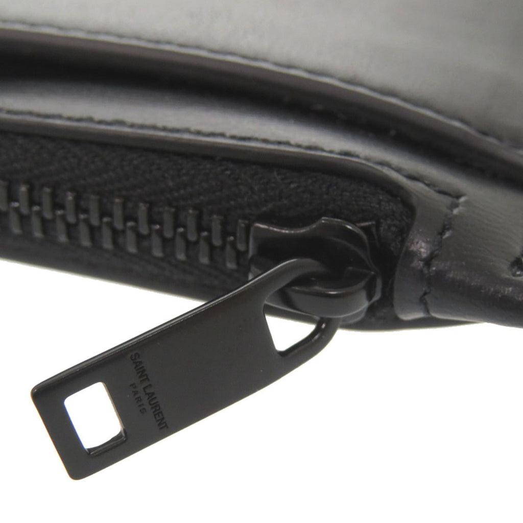 Saint Laurent Black Leather Clutch Bag Pouch (Pre-Owned)