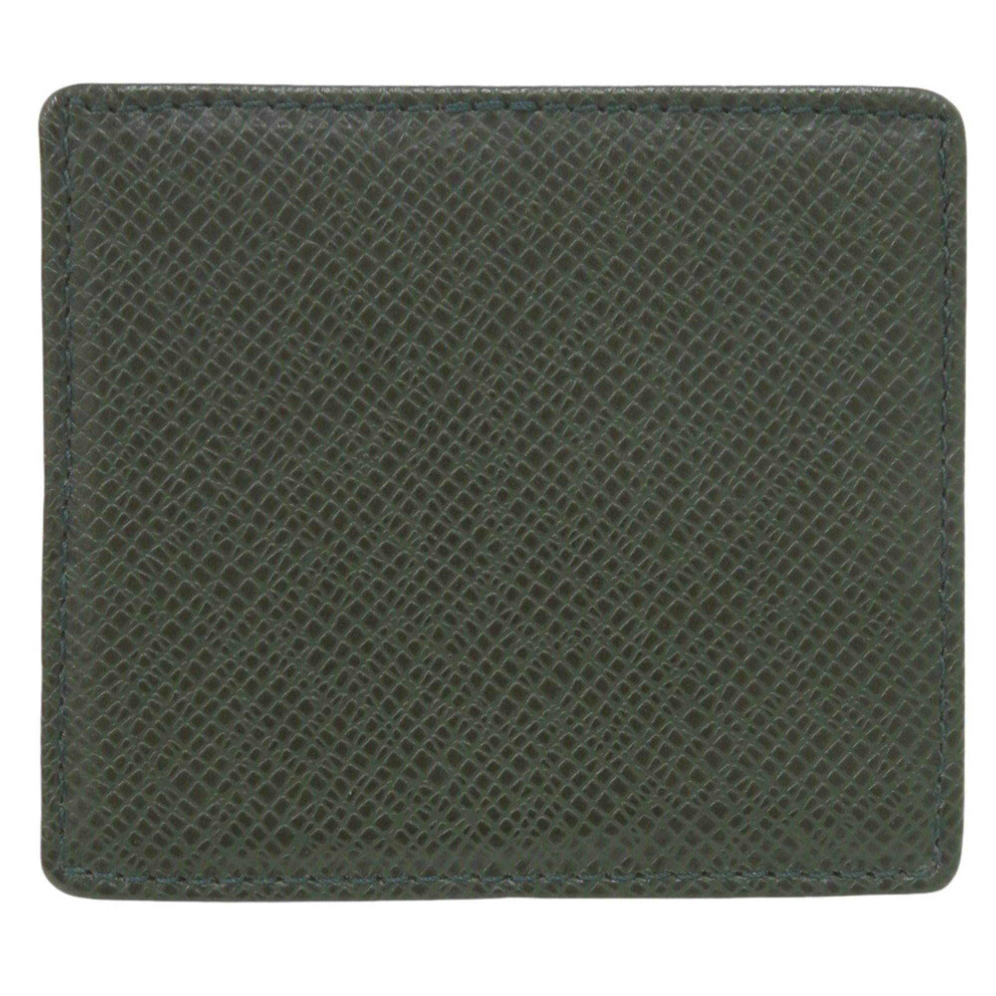 Louis Vuitton Green Taiga Leather Leather Coin Purse/Coin Case (Pre-Owned)