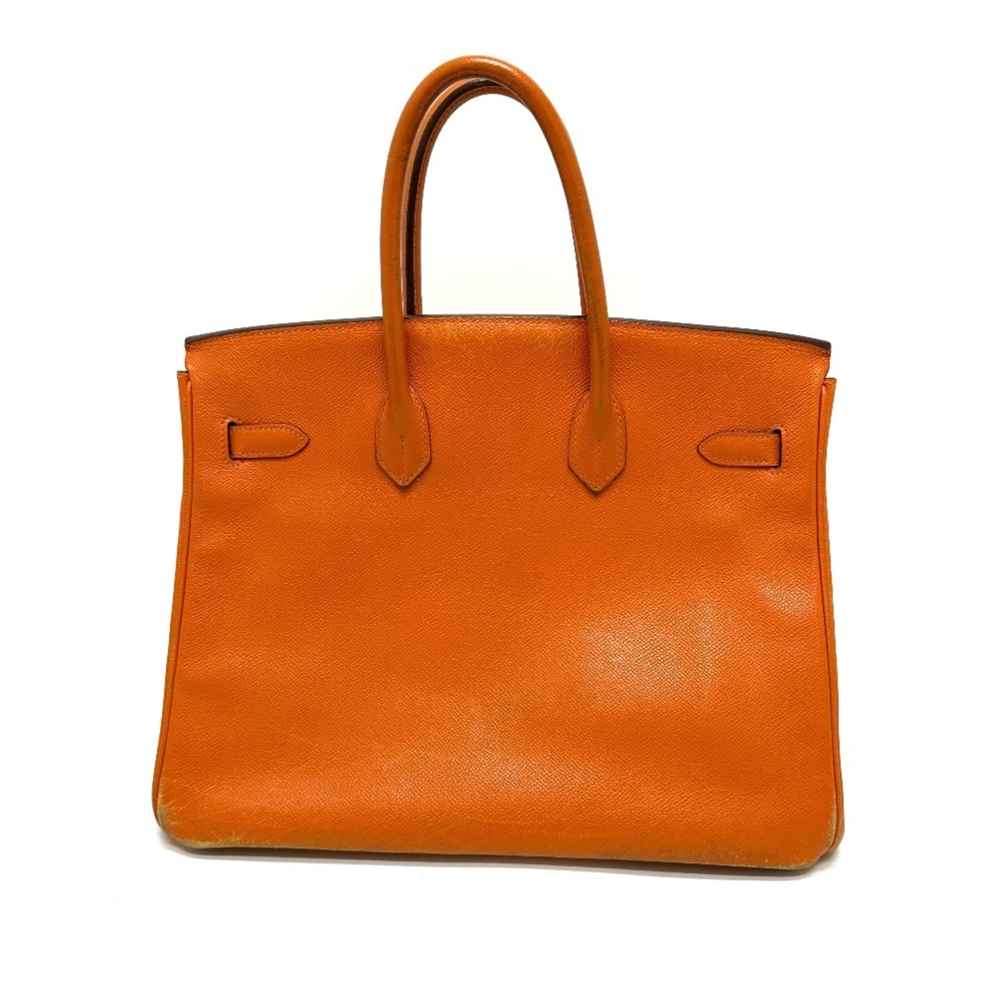 Hermes Birkin Orange Epsom Leather Handbag (Pre-Owned)