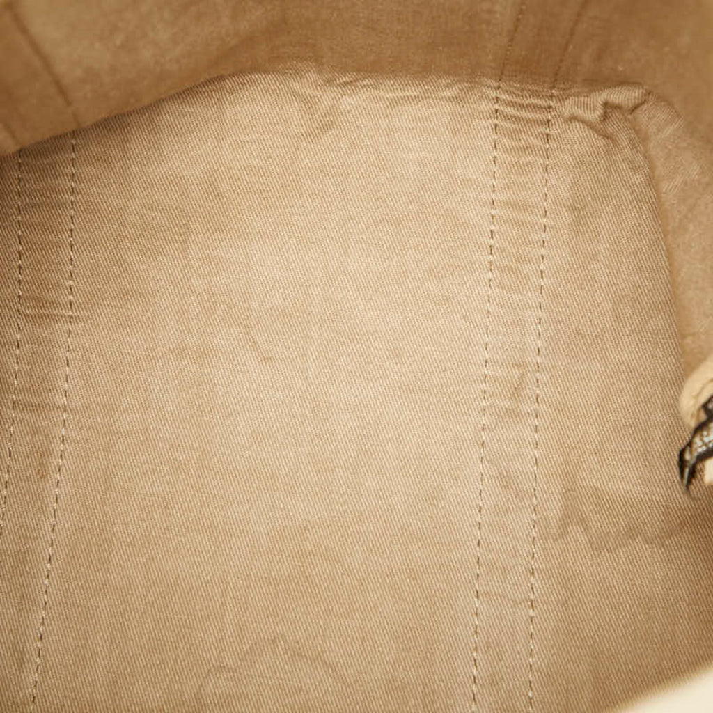 Christian Dior Brown Canvas Leather Boston Bag Handbag (Pre-Owned)