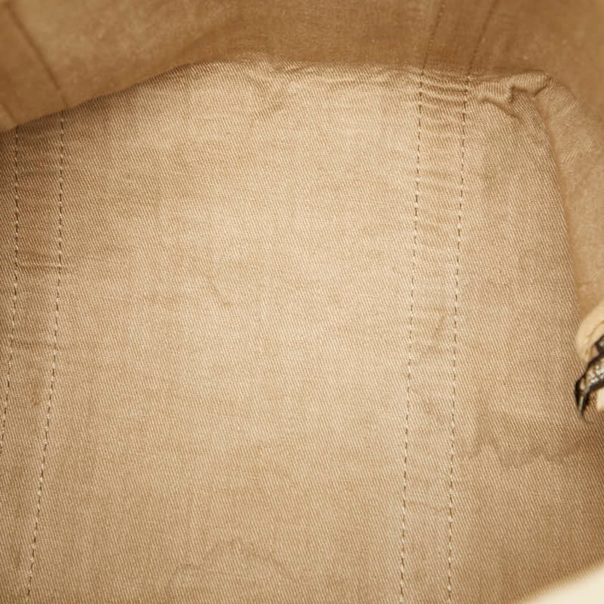 Christian Dior Brown Canvas Leather Boston Bag Handbag (Pre-Owned)