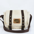 Louis Vuitton Ecru Leather Canvas Shoulder Bag (Pre-Owned)