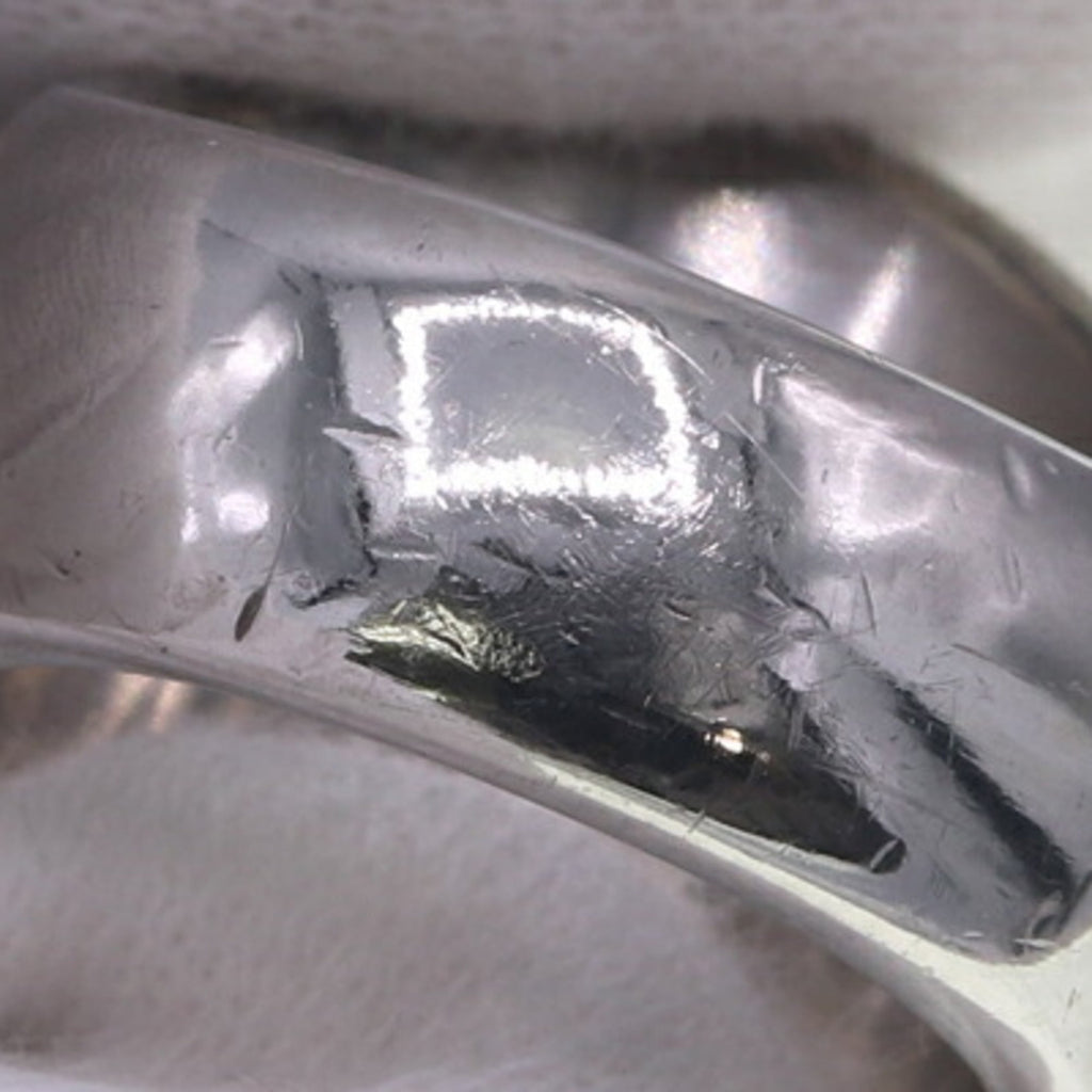 Chanel Silver Metal Band Ring (Pre-Owned)
