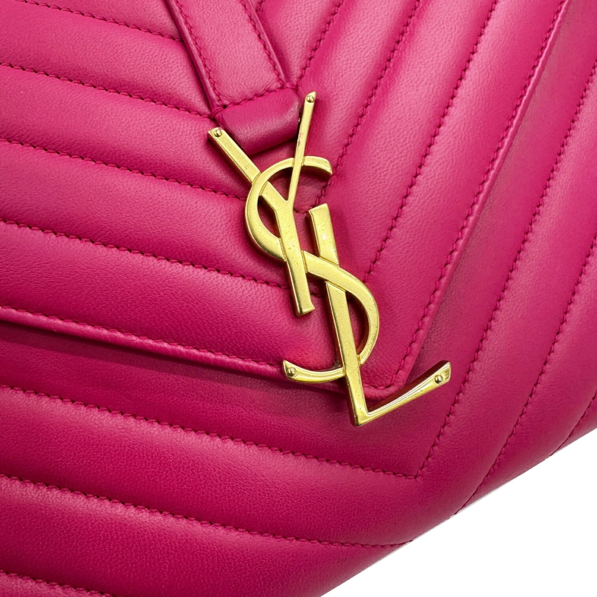 Yves Saint Laurent Pink Leather Shoulder Bag (Pre-Owned)
