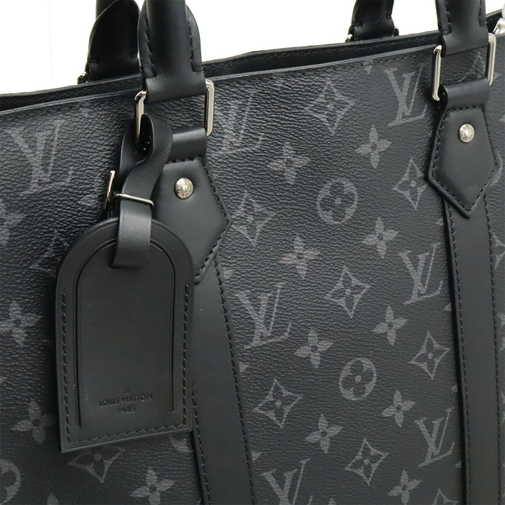Louis Vuitton Monogram Eclipse Black Gray Monogram Eclipse Leather Handbag Shoulder Bag Tote Bag (Pre-Owned)