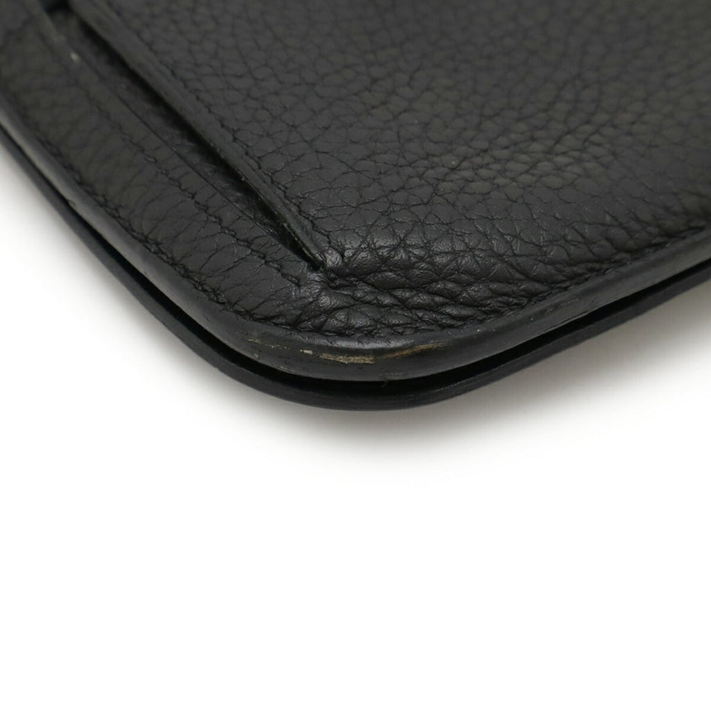 Hermes Black Togo Leather Long Wallet (Bi-Fold) (Pre-Owned)