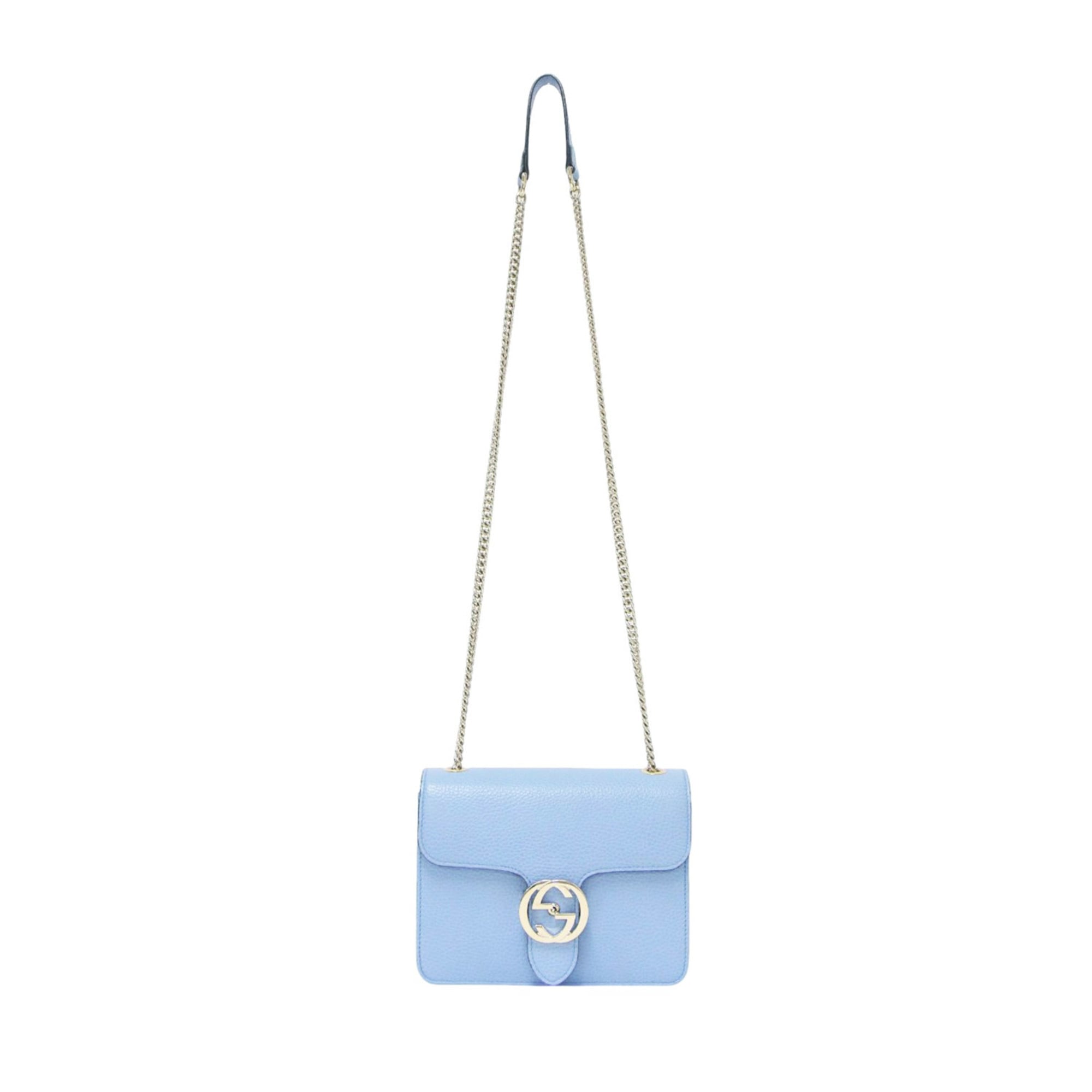 Gucci Blue Leather Shoulder Bag (Pre-Owned)