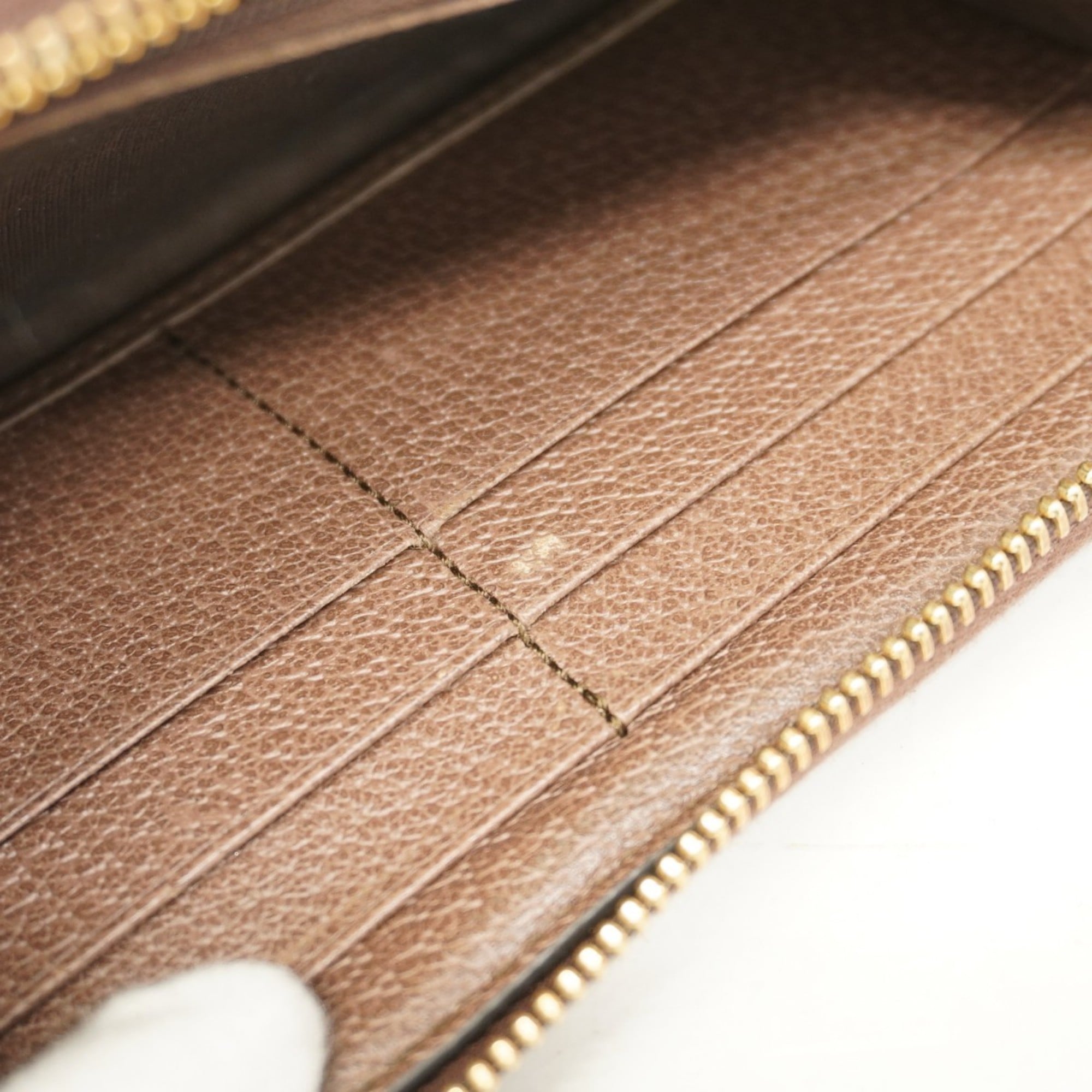 Gucci Beige Brown Pvc Long Wallet (Bi-Fold) (Pre-Owned)