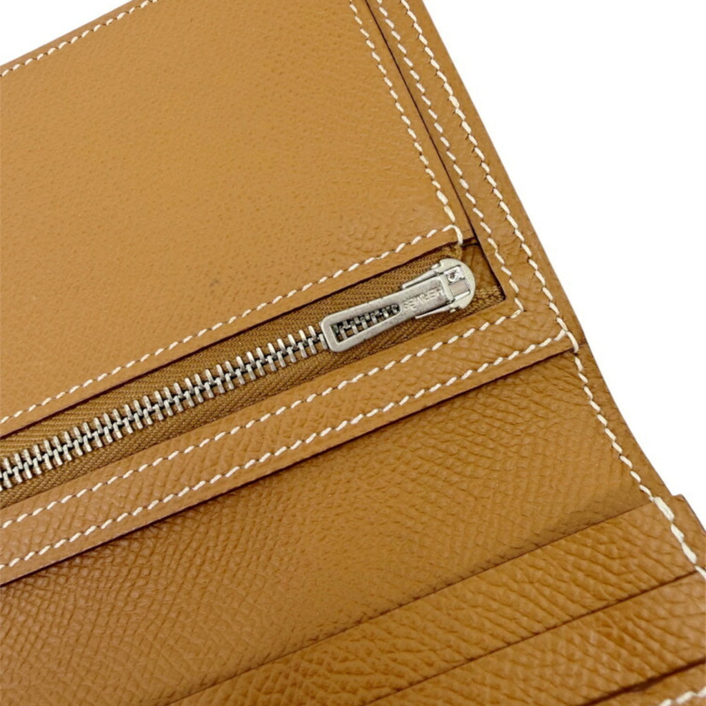 Hermes Gold Epsom Leather Long Wallet (Bi-Fold) (Pre-Owned)
