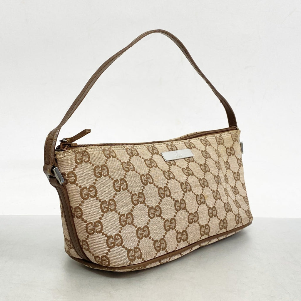 Gucci Brown Canvas Pouch (Pre-Owned)