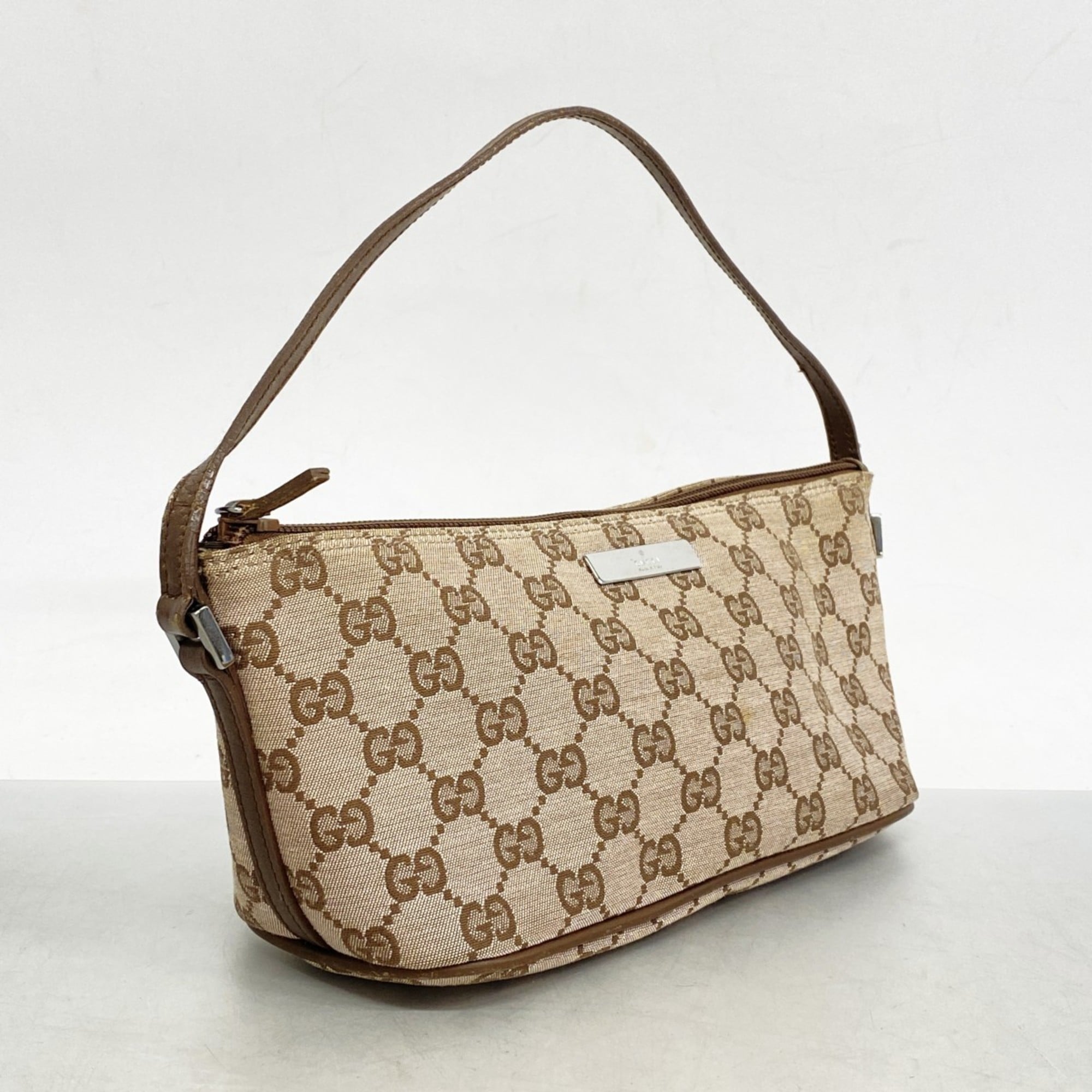 Gucci Brown Canvas Pouch (Pre-Owned)