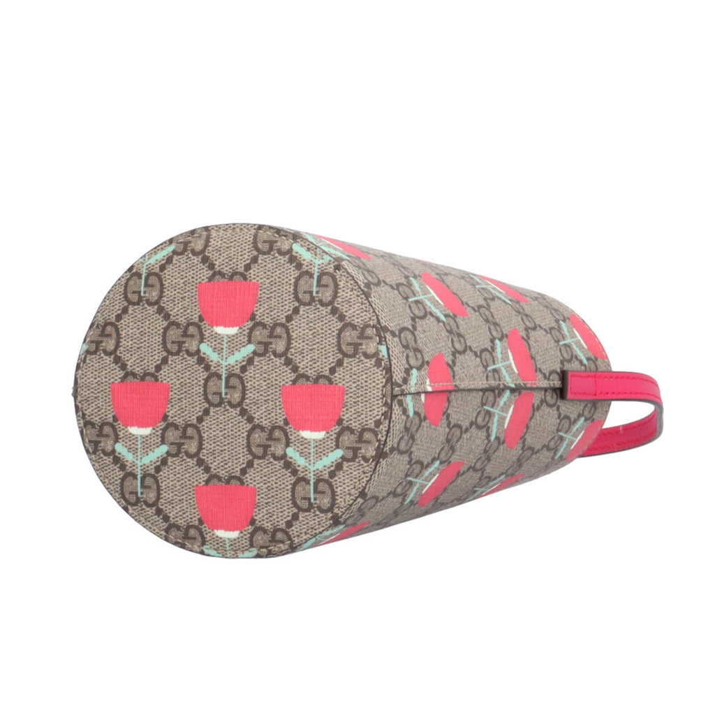 Gucci Beige Pink Gg Supreme Canvas Handbag (Pre-Owned)