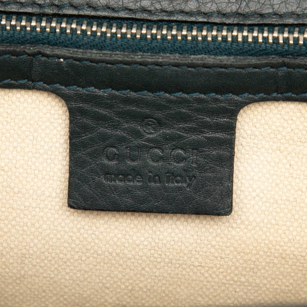 Gucci Green Leather Handbag Shoulder Bag (Pre-Owned)