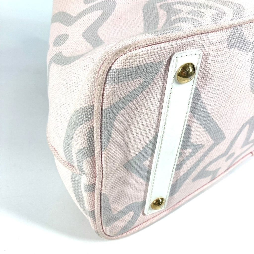 Louis Vuitton Pink Canvas Leather Boston Bag Shoulder Bag Tote Bag (Pre-Owned)