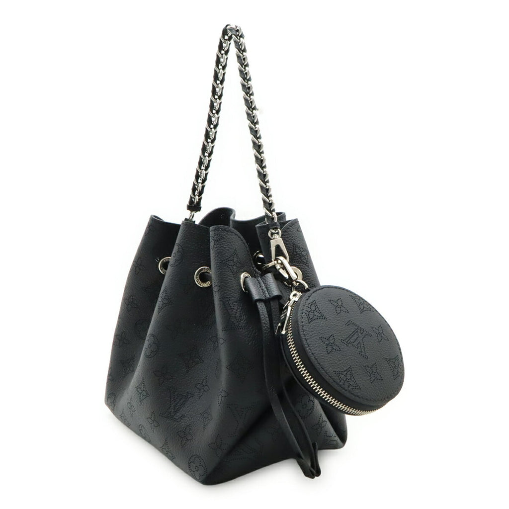 Louis Vuitton Black Noir Mahina Leather Handbag Shoulder Bag (Pre-Owned)