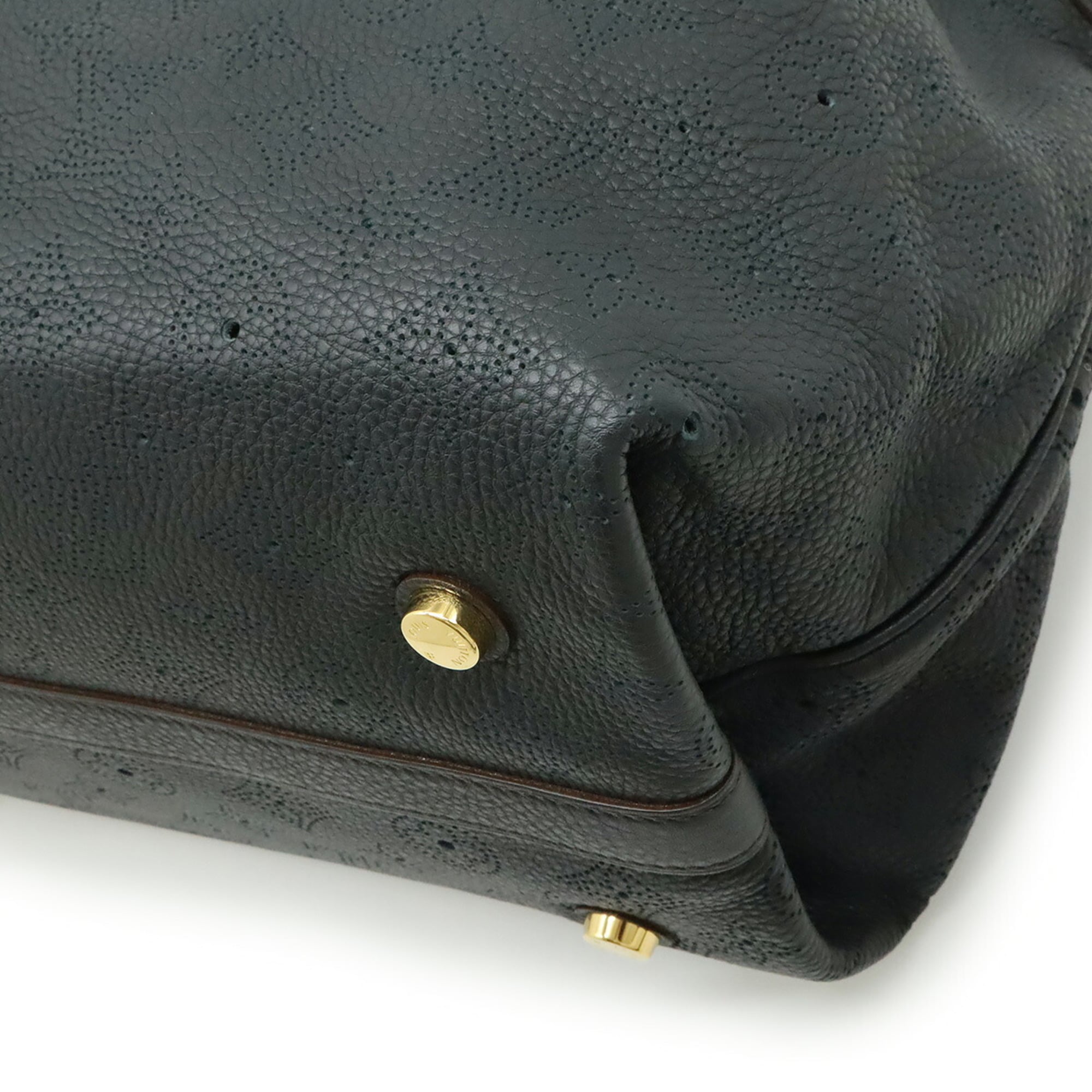 Louis Vuitton Mahina Black Noir Mahina Leather Handbag Tote Bag (Pre-Owned)