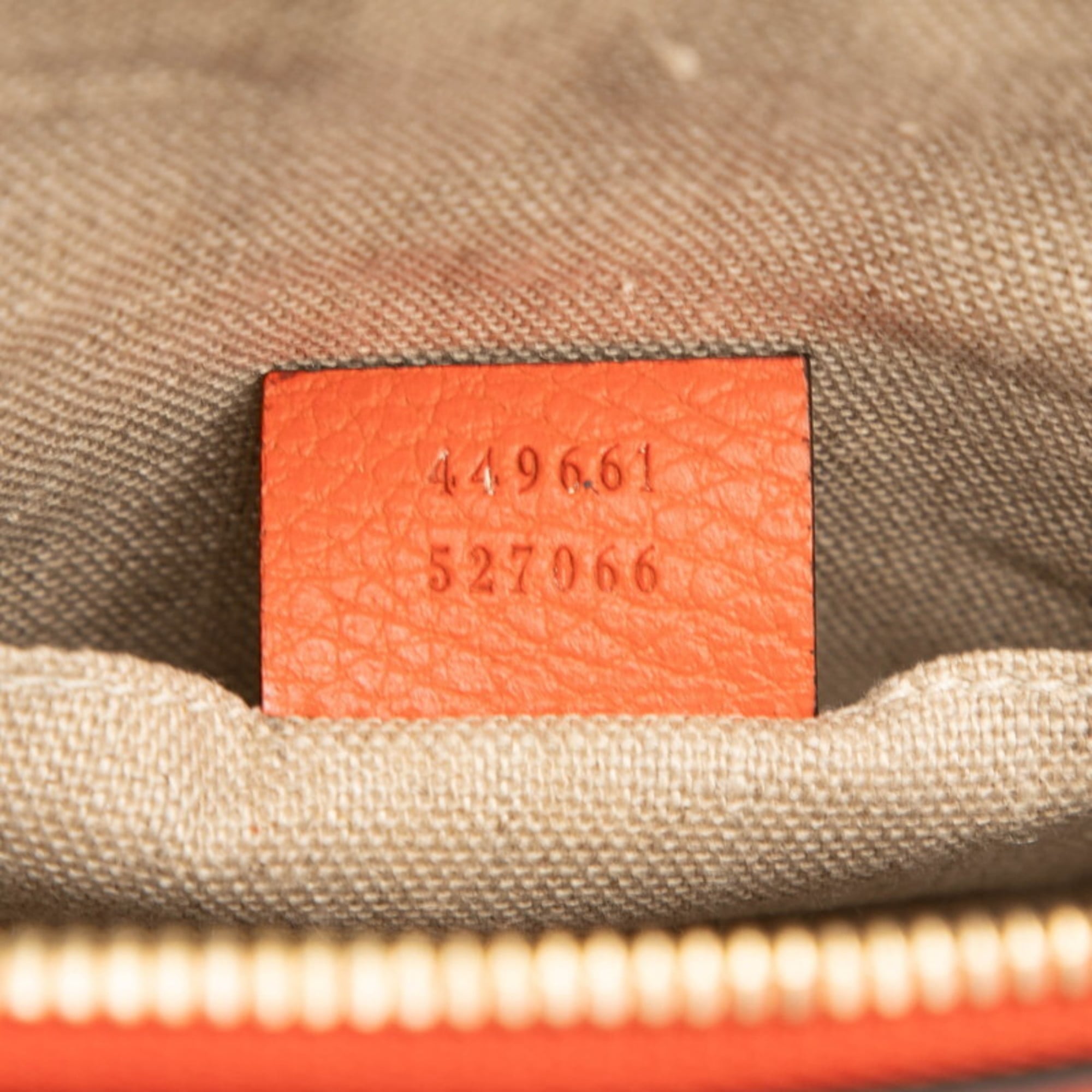 Gucci Orange Leather Handbag Shoulder Bag (Pre-Owned)
