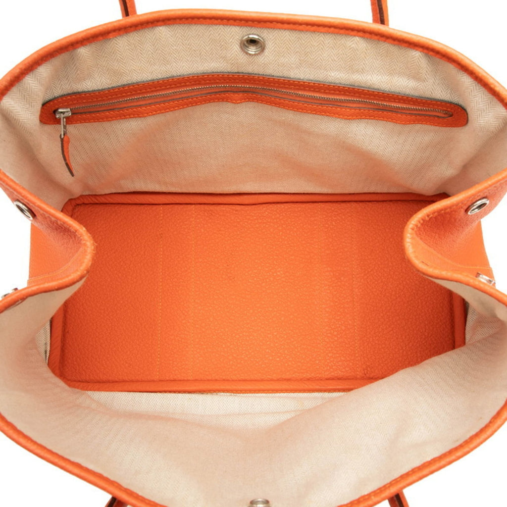 Hermes Orange Negonda Leather Handbag Tote Bag (Pre-Owned)