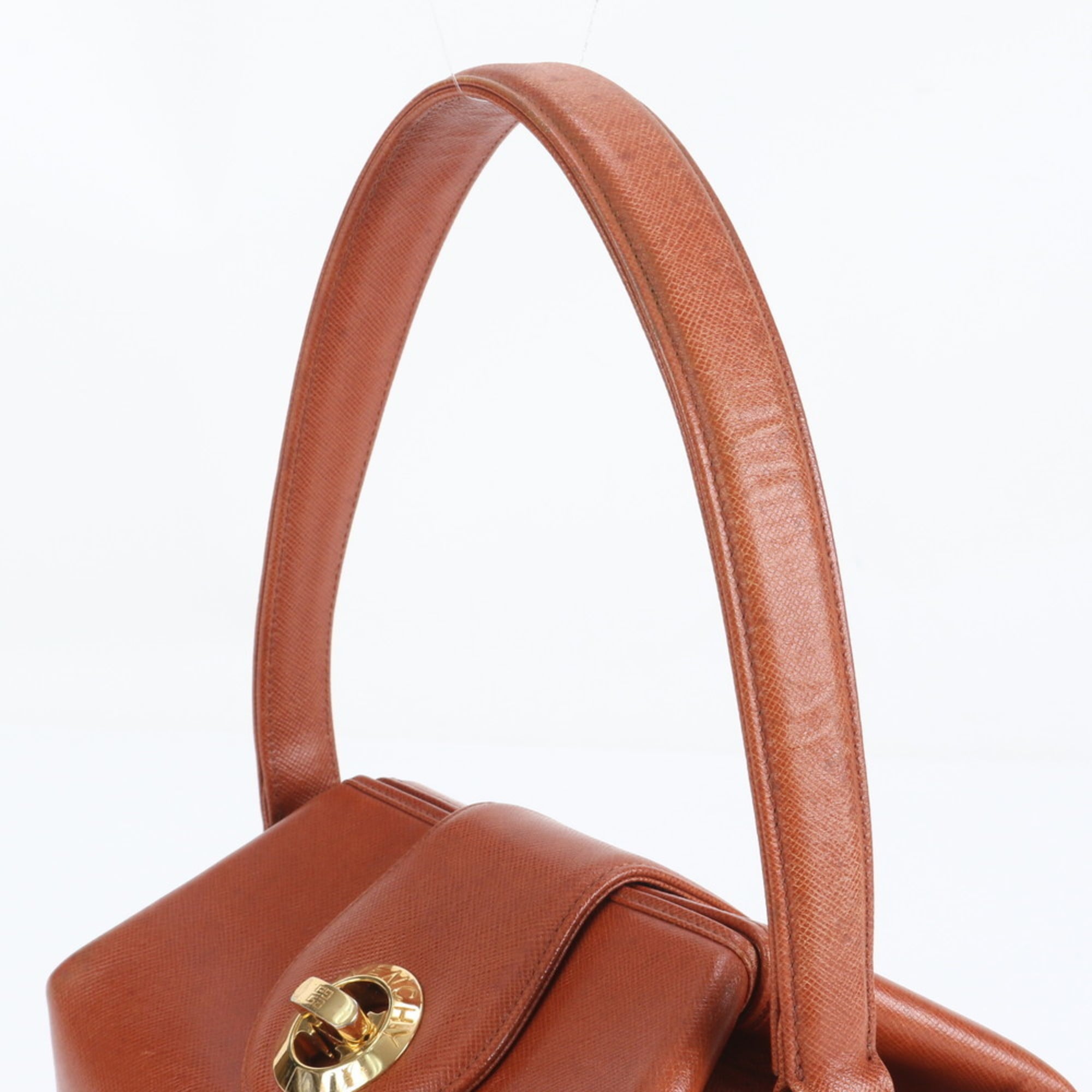 Givenchy Red Brown Leather Handbag (Pre-Owned)