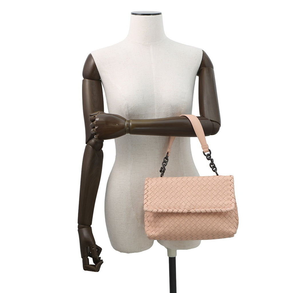 Bottega Veneta Intrecciato Pink Intrecciato Handbag (Pre-Owned)