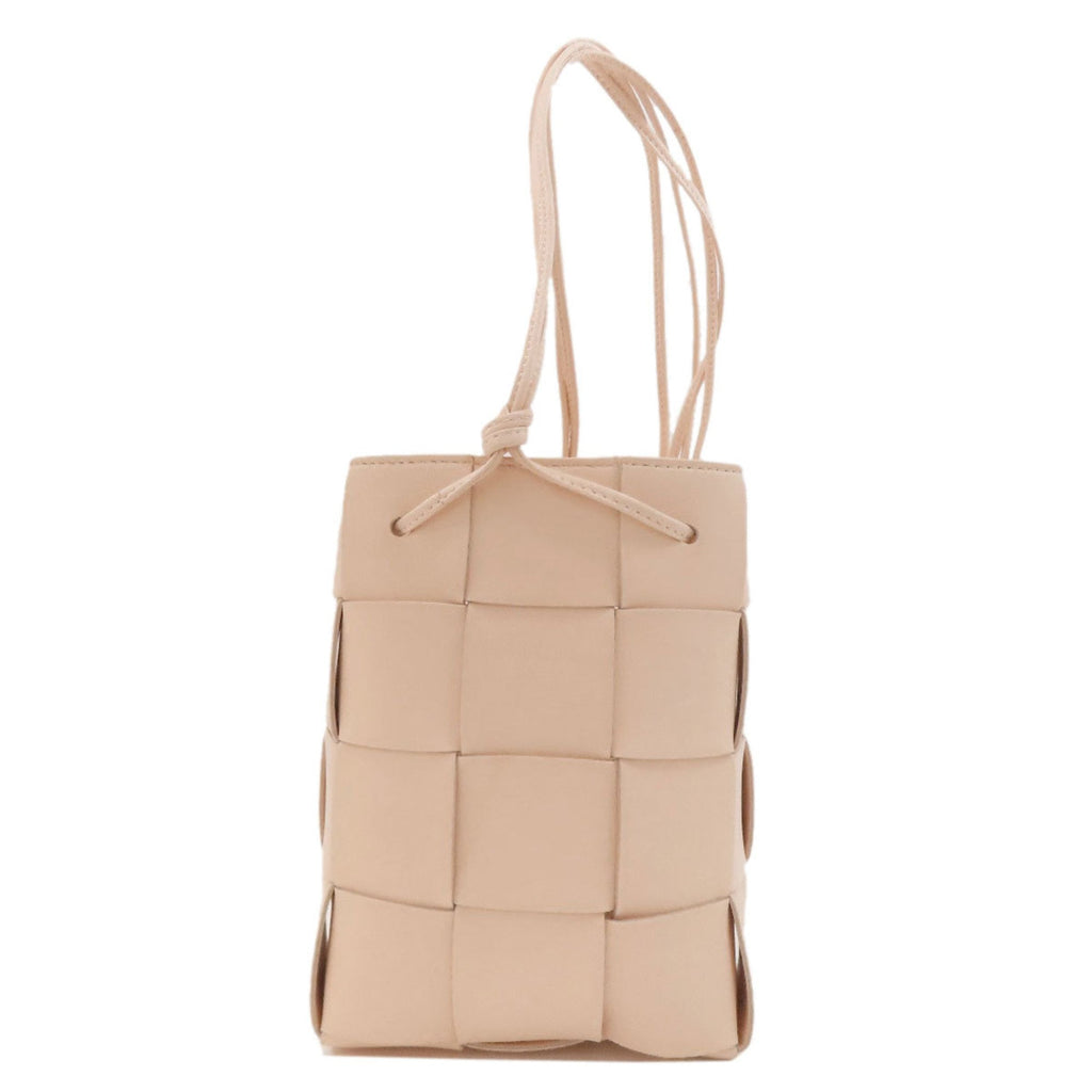 Bottega Veneta Pink Beige Leather Shoulder Bag (Pre-Owned)