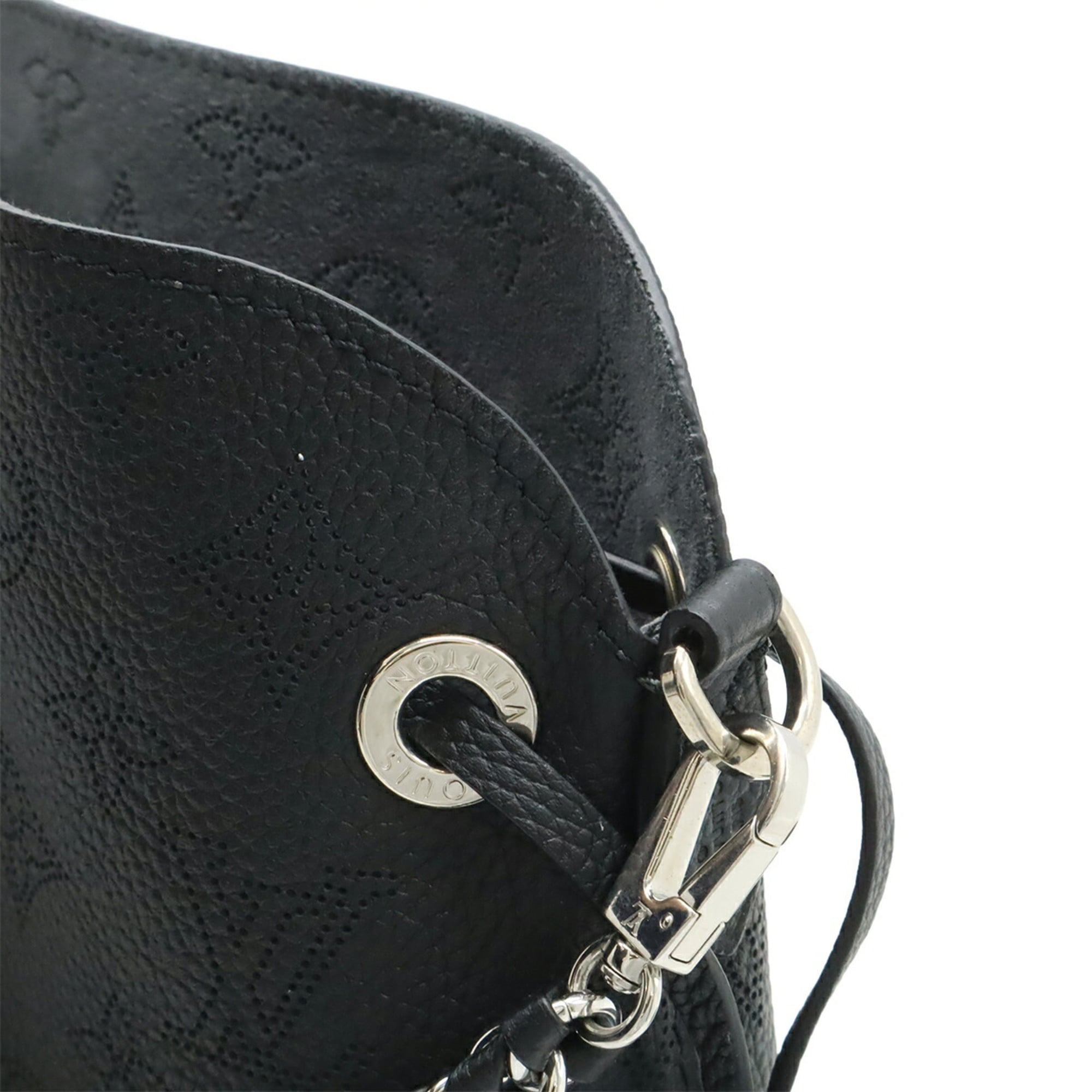 Louis Vuitton Black Noir Mahina Leather Handbag Shoulder Bag (Pre-Owned)