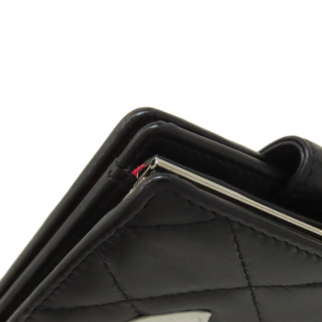 Chanel Black Leather Wallet (Bi-Fold) (Pre-Owned)