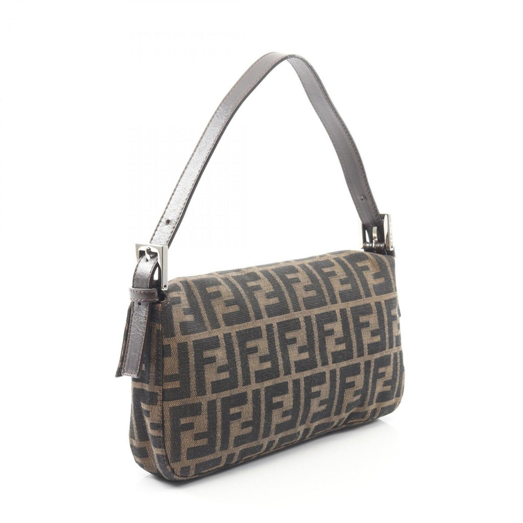 Fendi Brown Canvas Leather Handbag (Pre-Owned)
