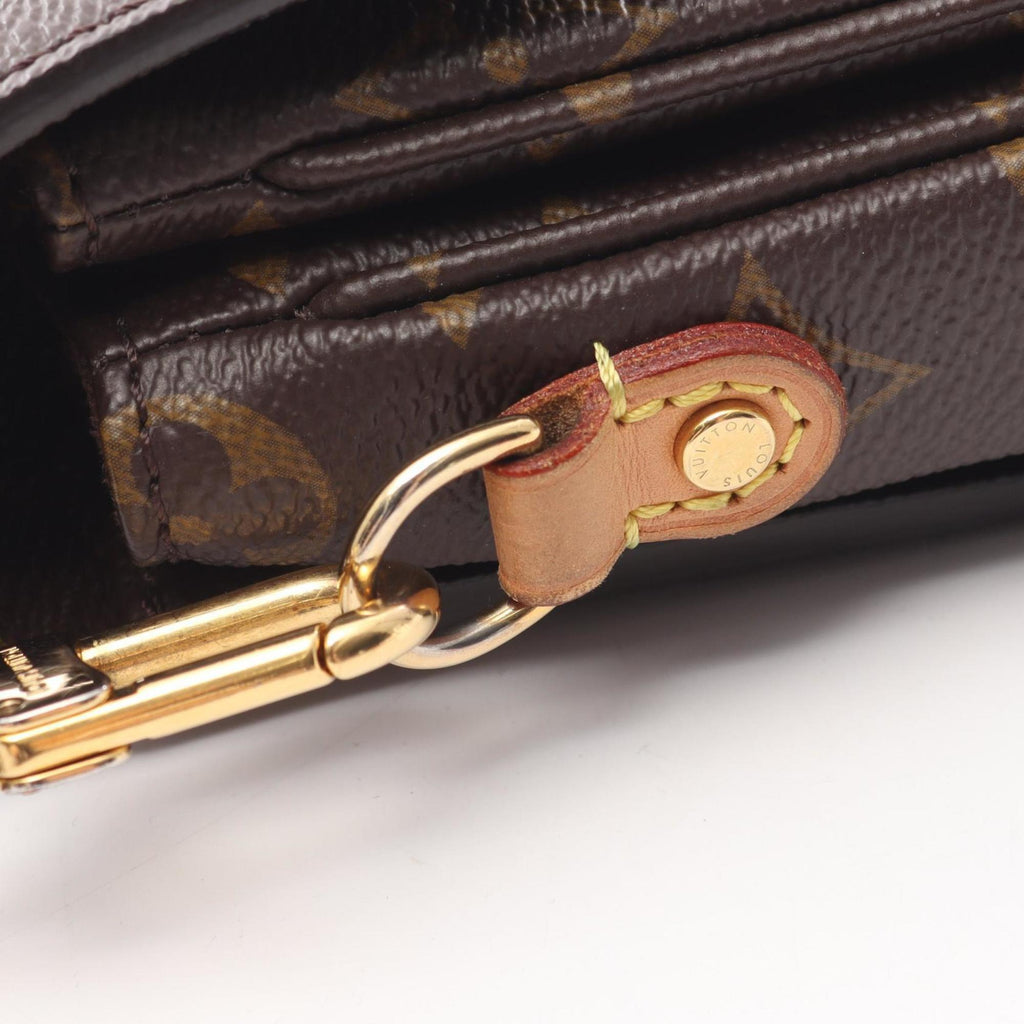 Louis Vuitton Brown Monogram Coated Canvas Leather Handbag Pochette (Pre-Owned)
