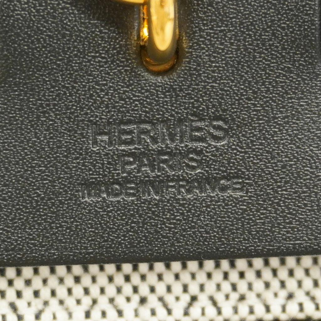 Hermes Black Toile H Handbag (Pre-Owned)
