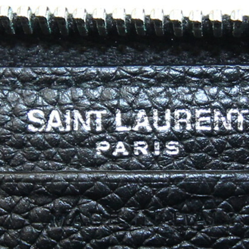 Saint Laurent Black Leather Long Wallet (Bi-Fold) (Pre-Owned)