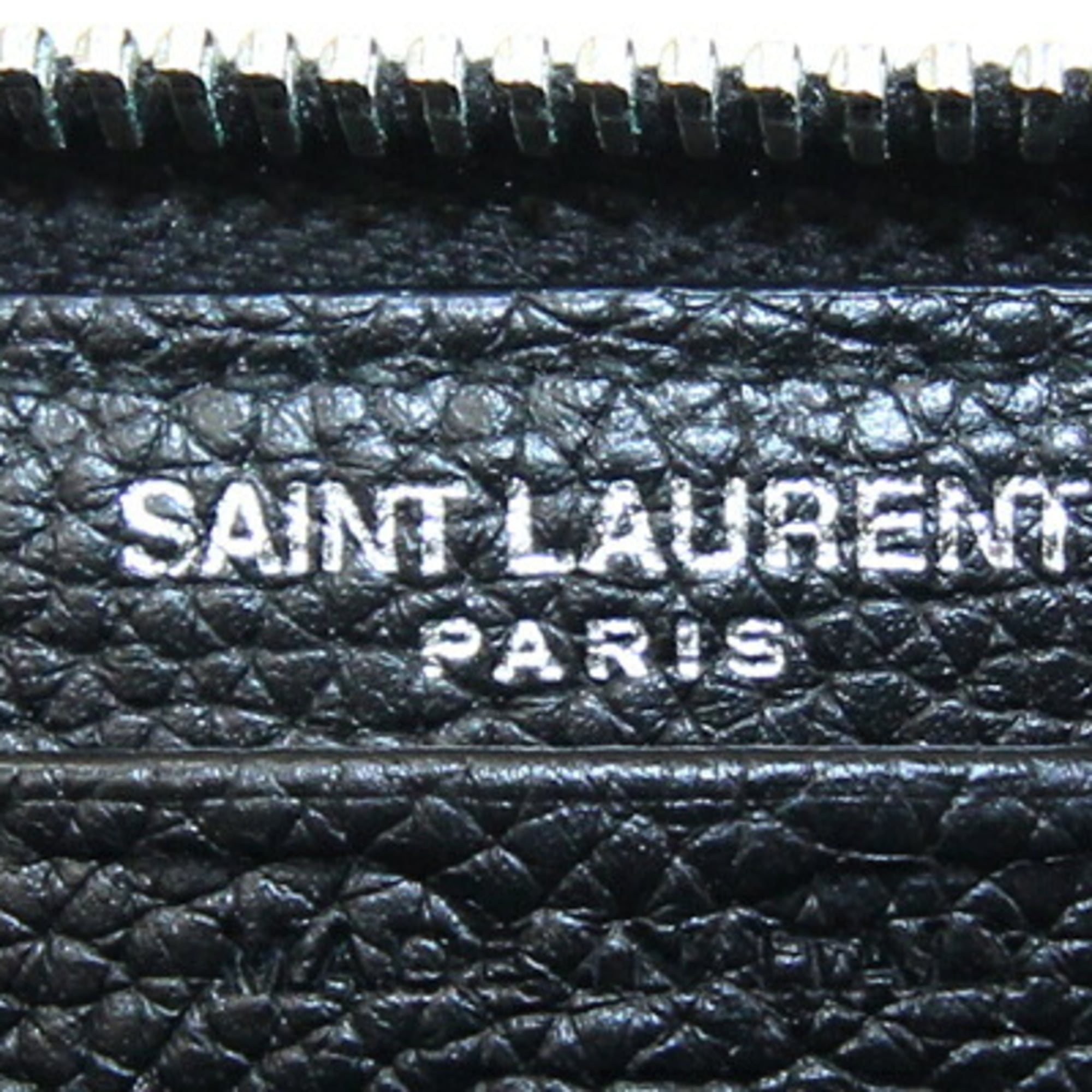 Saint Laurent Black Leather Long Wallet (Bi-Fold) (Pre-Owned)