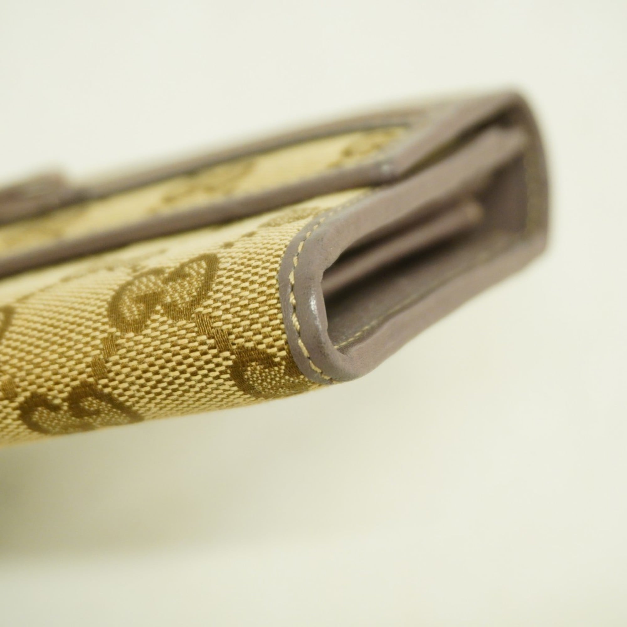 Gucci Brown Canvas Long Wallet (Bi-Fold) (Pre-Owned)