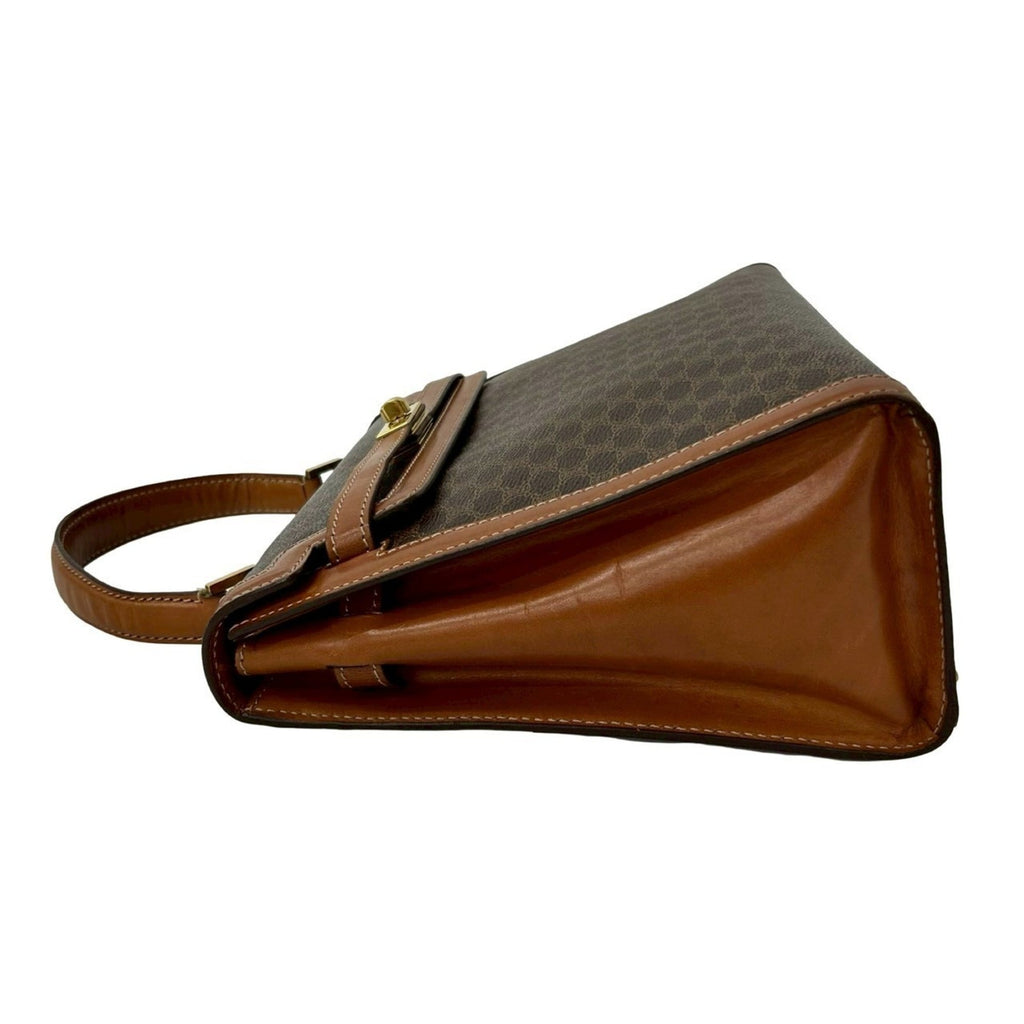 Celine Brown Leather Pvc Handbag Tote Bag (Pre-Owned)