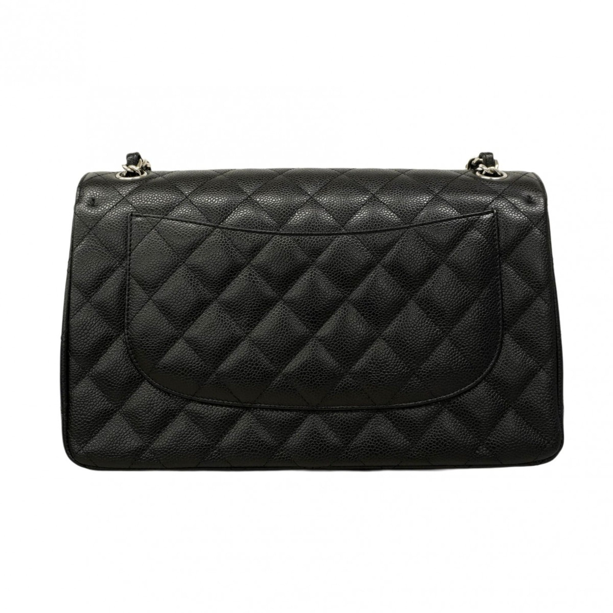 Chanel Black Grained Calfskin Shoulder Bag (Pre-Owned)