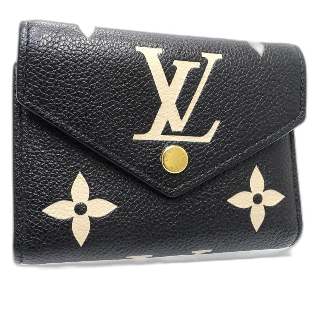 Louis Vuitton Monogram Bicolor Monogram Noir Monogram Empreinte Wallet (Tri-Fold) (Pre-Owned)