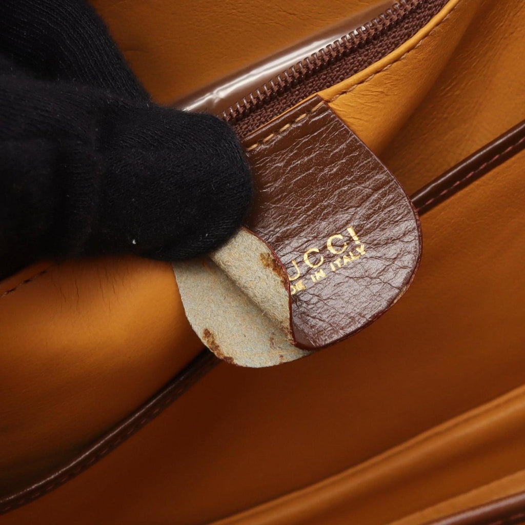 Gucci Brown Leather Handbag (Pre-Owned)