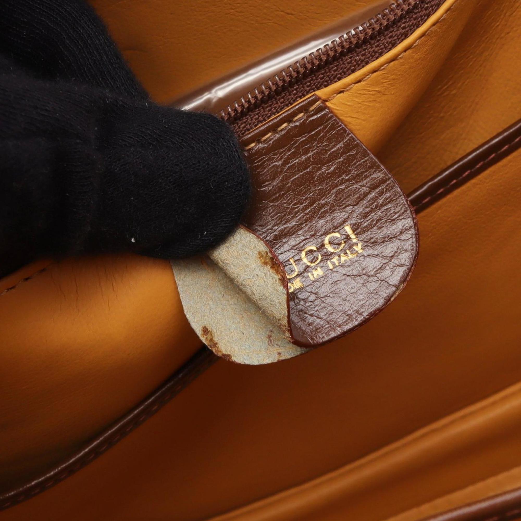 Gucci Brown Leather Handbag (Pre-Owned)