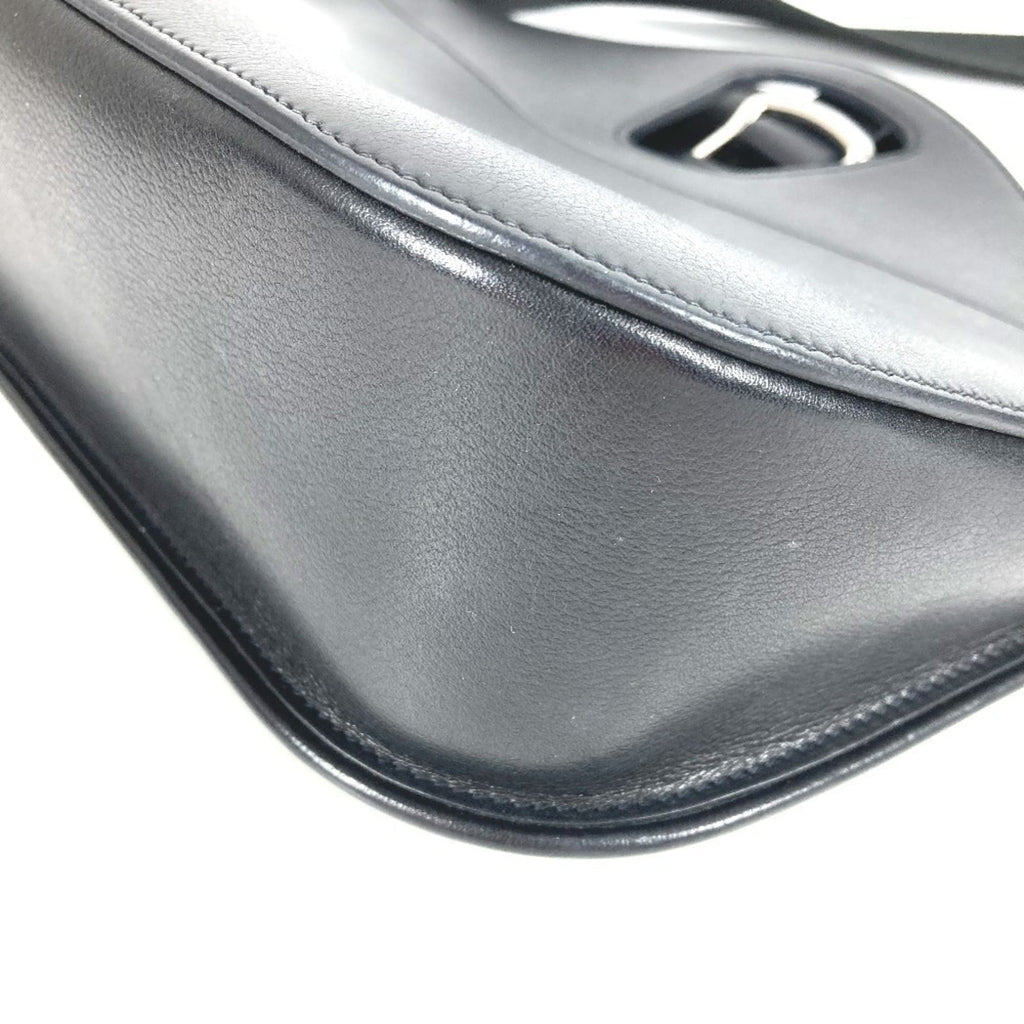 Hermes Black Evergrain Leather Shoulder Bag (Pre-Owned)