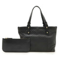Gucci Black Leather Handbag Tote Bag (Pre-Owned)