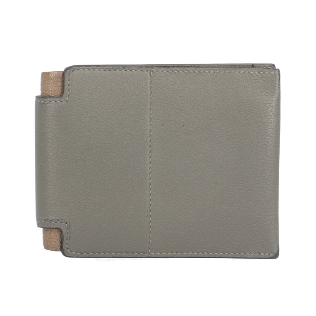 Hermes Gray Chevre Leather Wallet (Bi-Fold) (Pre-Owned)