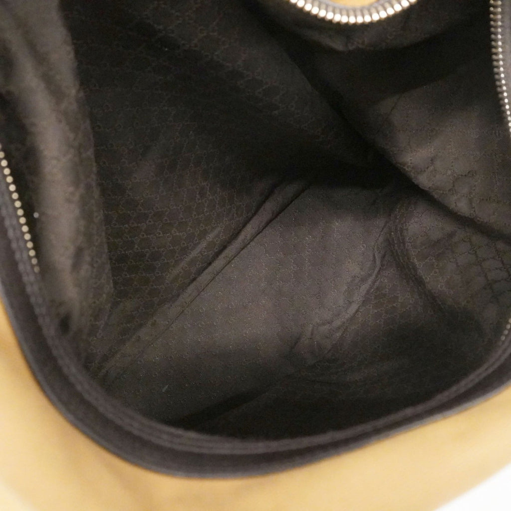Gucci Beige Canvas Shoulder Bag (Pre-Owned)