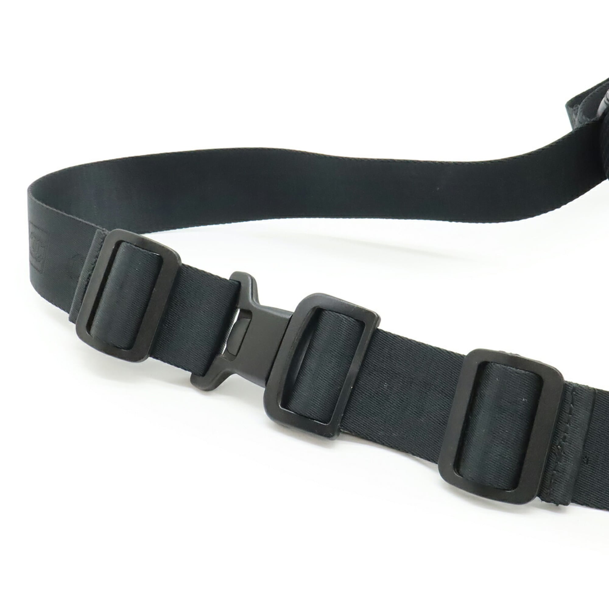 Chanel Sport Black Rubber Suede Fanny Pack (Pre-Owned)