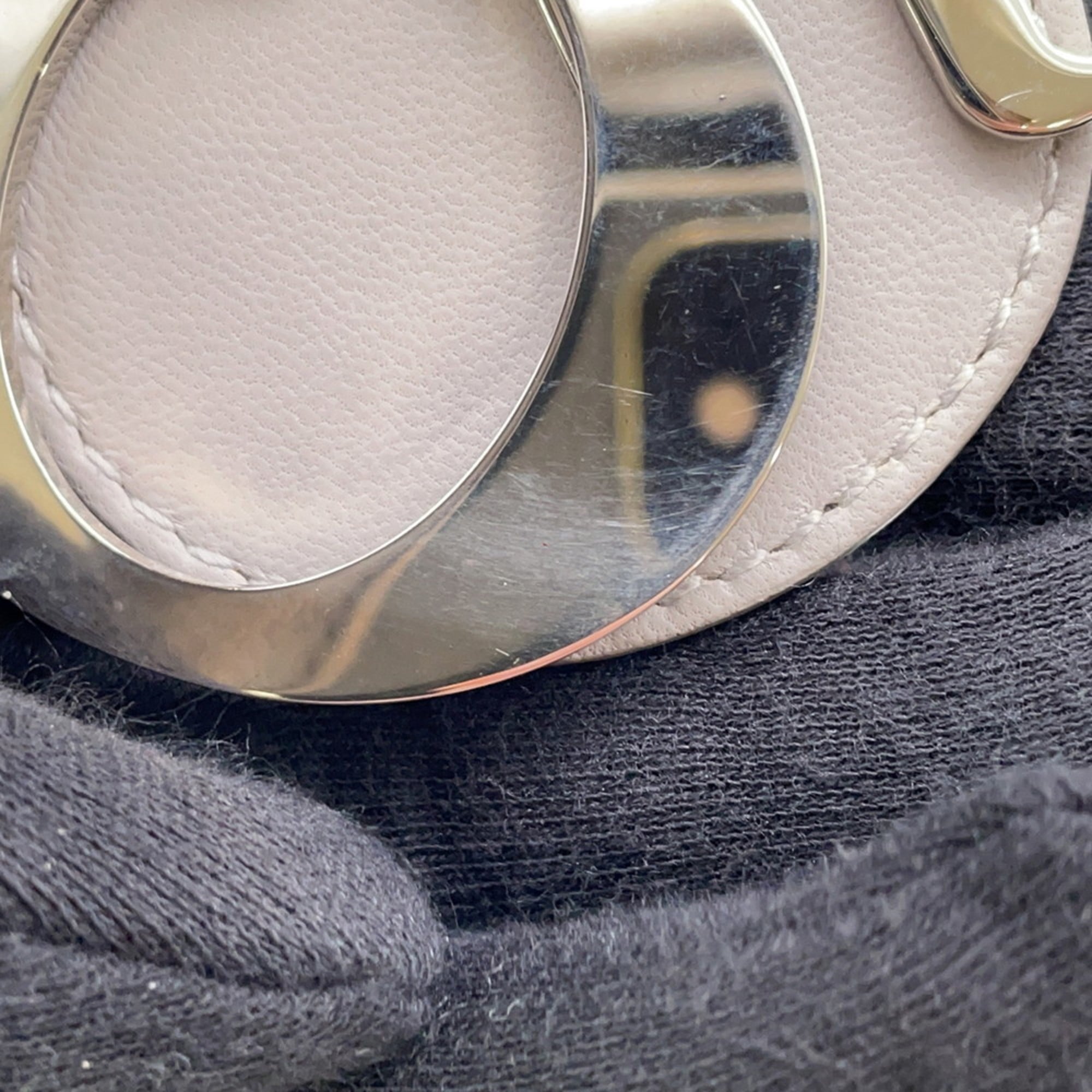 Christian Dior Lady Dior Gray Leather Handbag (Pre-Owned)